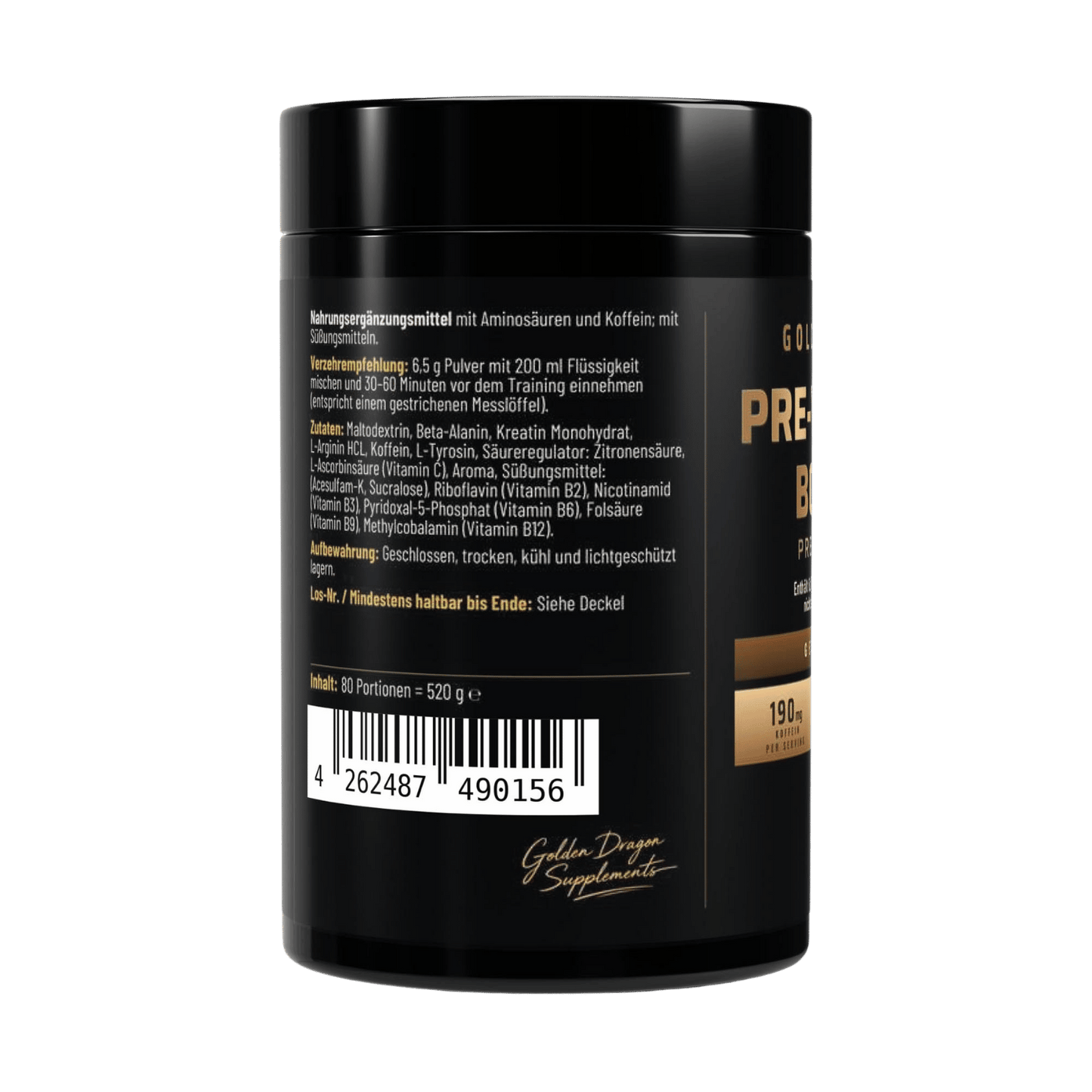 Golden Dragon Pre-Workout Booster Apfel 520 g