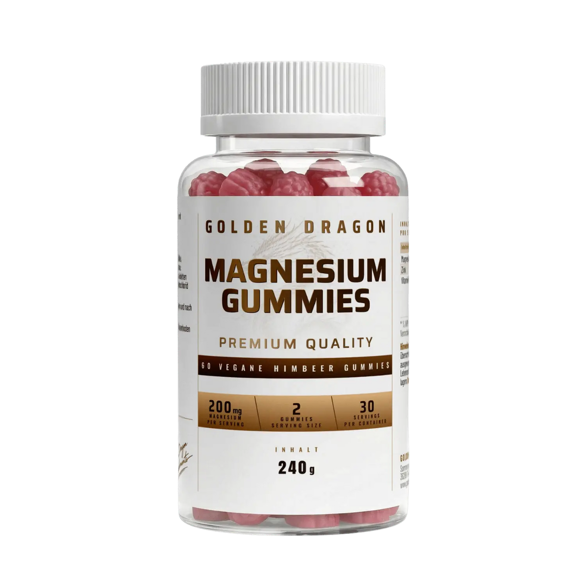 Golden Dragon Magnesium Gummies – Himbeere
