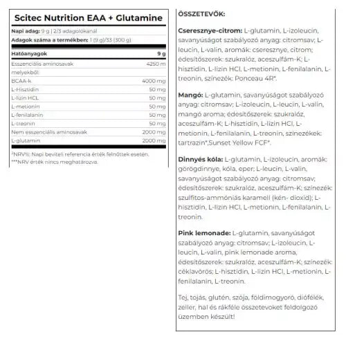 Scitec EAA + Glutamine 300g