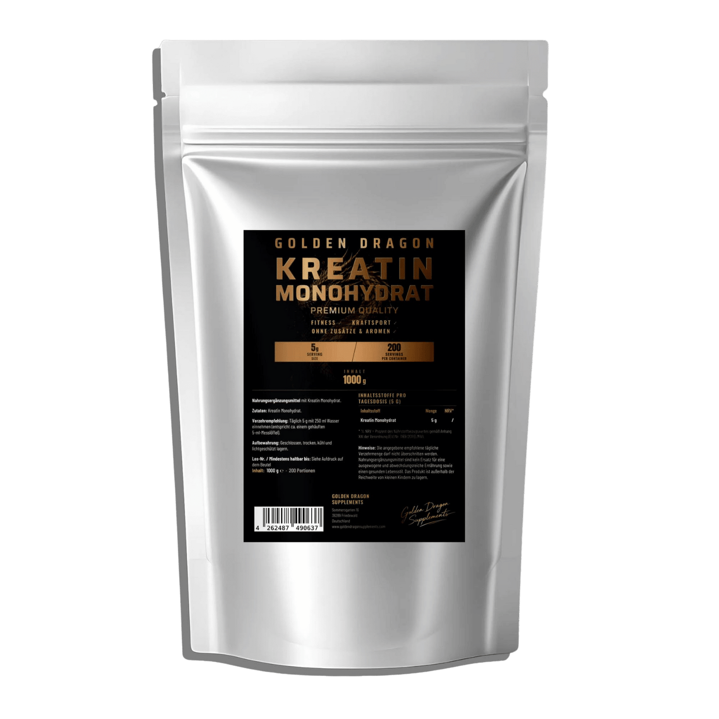 Golden Dragon Kreatin Monohydrat Pulver 1000 g