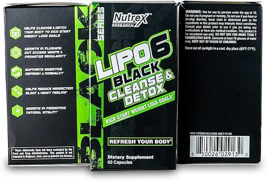 Nutrex Lipo 6 Black CLEANSE & DETOX 60 Kapseln