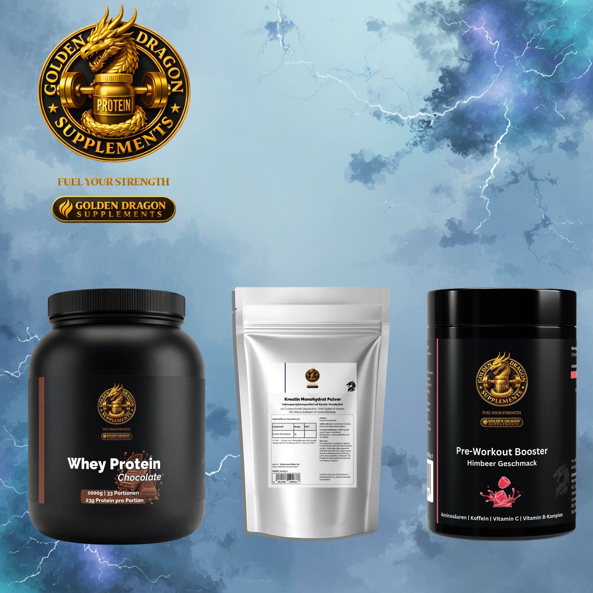 Muskelaufbau Starter Bundle – Himbeere