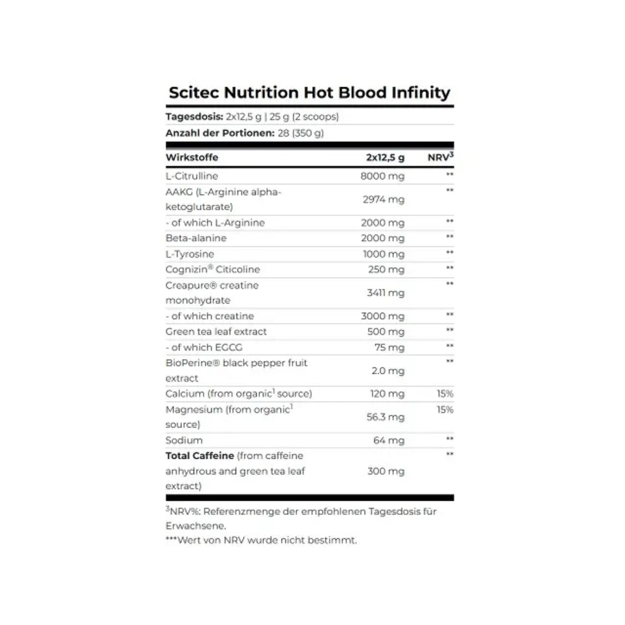Scitec Hot Blood Infinity 350g