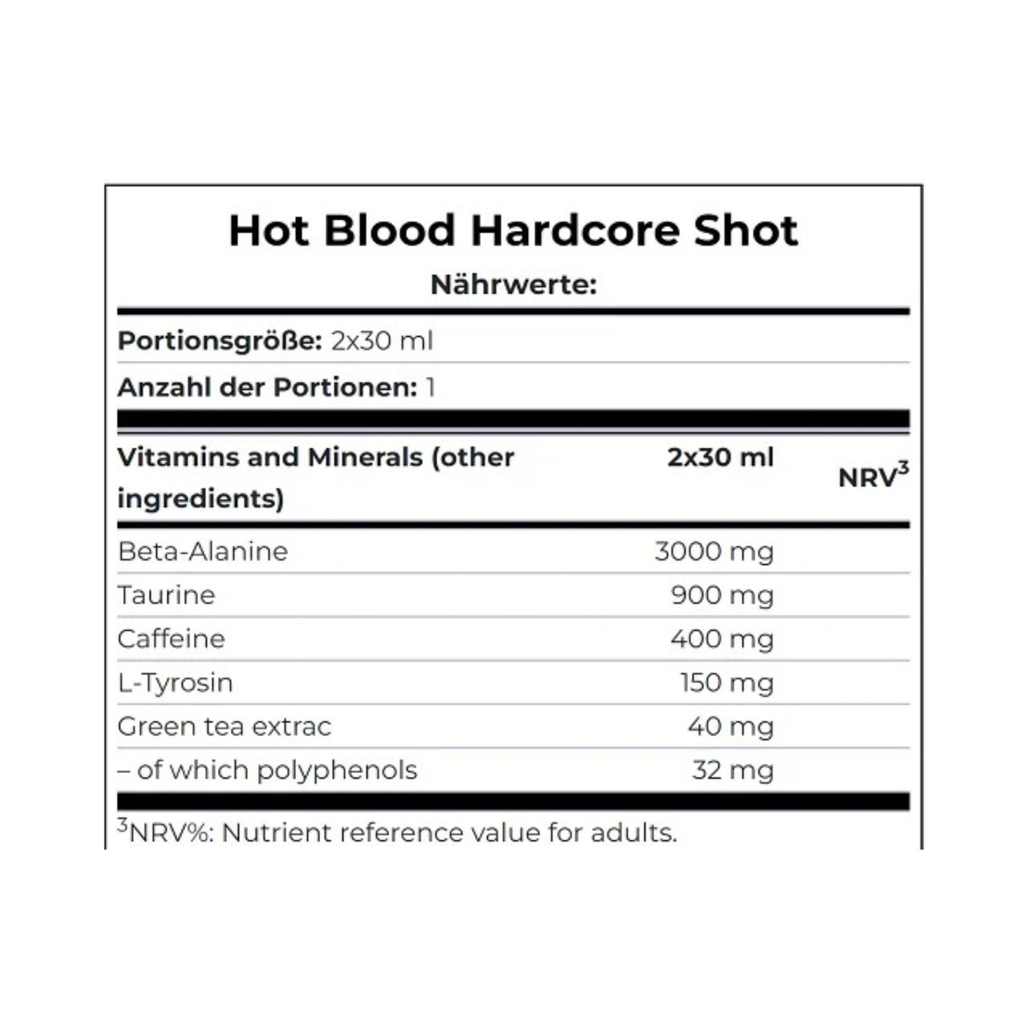 Scitec Hot Blood Hardcore 20 x 60ml