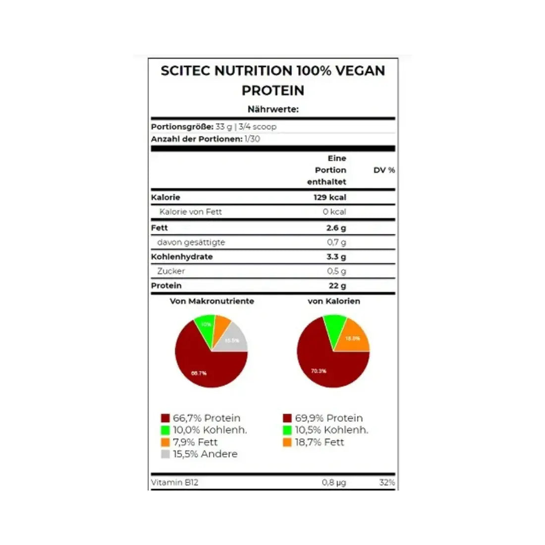 Scitec 100% Vegan Protein 1000g