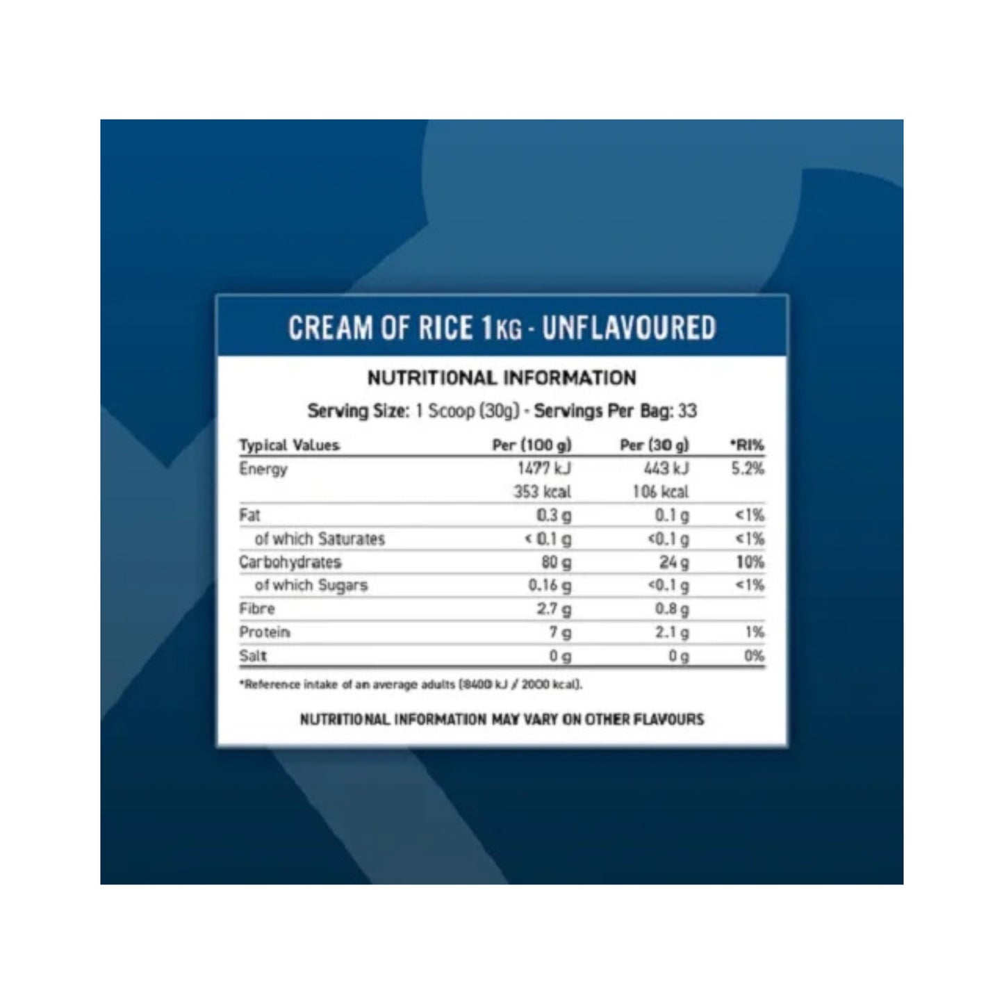 Applied Nutrition Cream of Rice 1kg