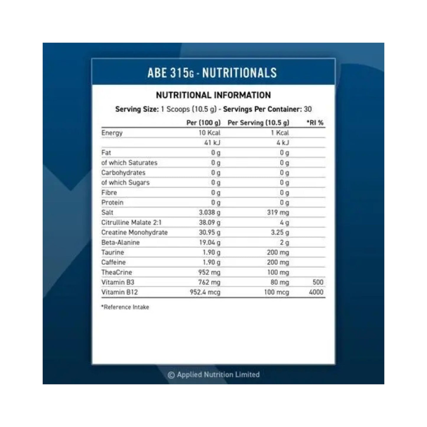 Applied Nutrition A.B.E Ultimate Pre 315g