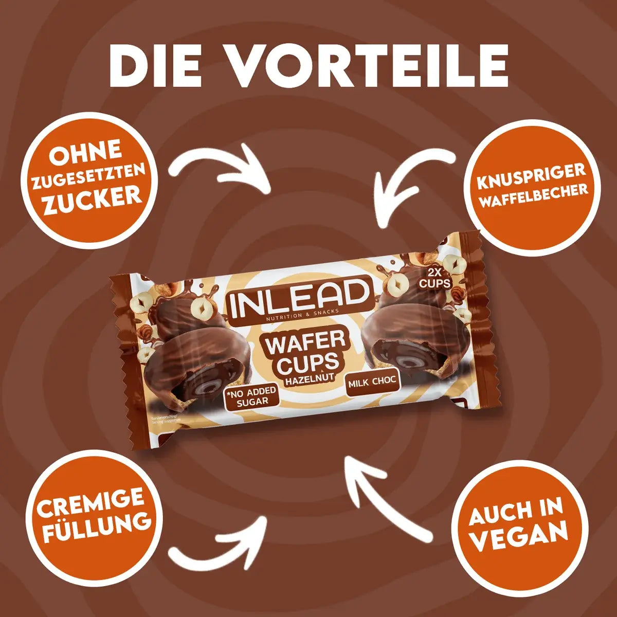 INLEAD Peanut Cups Karton 15 × 50 g