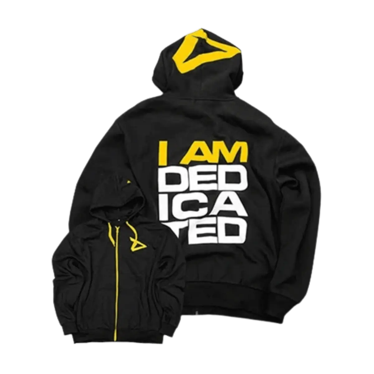 Dedicated Slim-Fit Hoodie „I am Dedicated" – Schwarz
