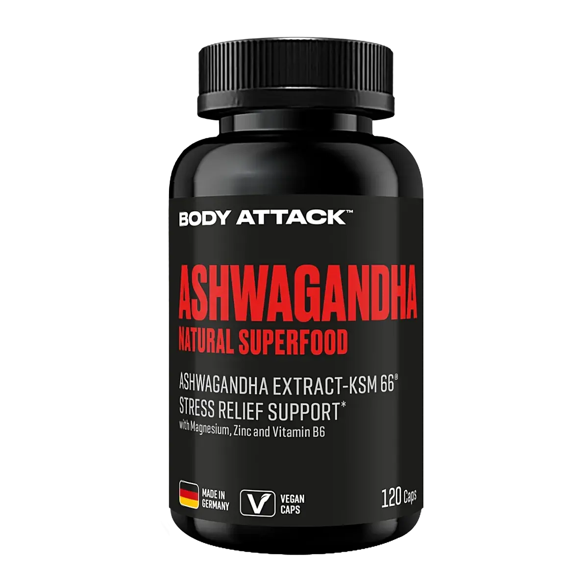 Body Attack Ashwagandha KSM-66® 120 Kapseln