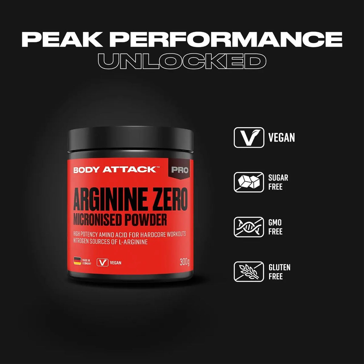 Body Attack 100 % Arginine Zero 300 g