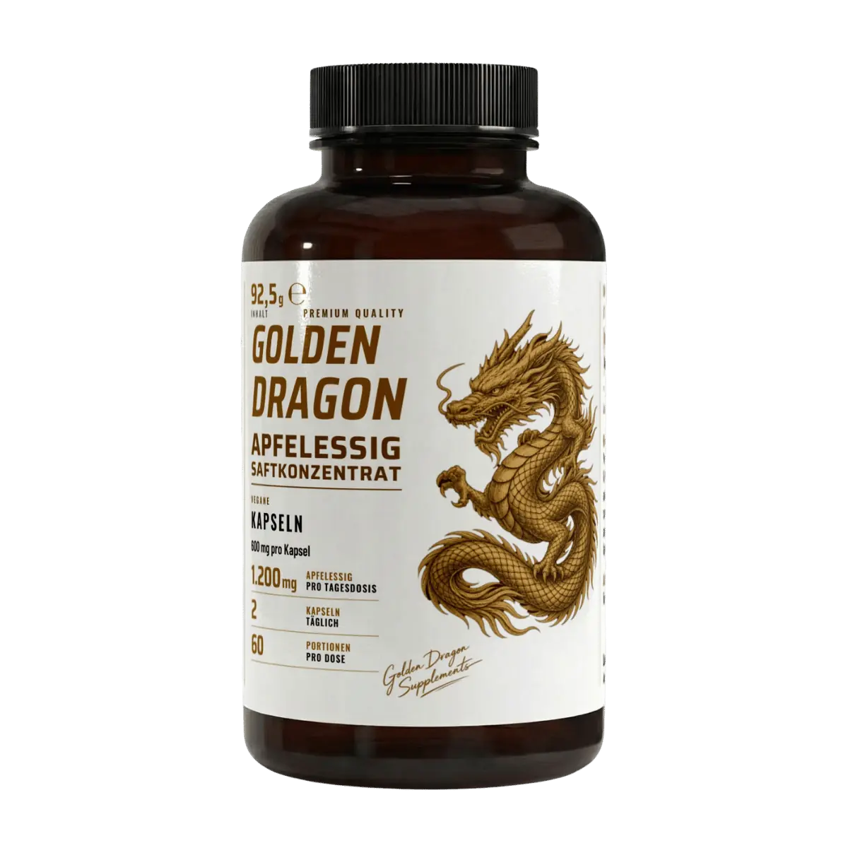 Golden Dragon Apfelessig Kapseln – 120 Stück