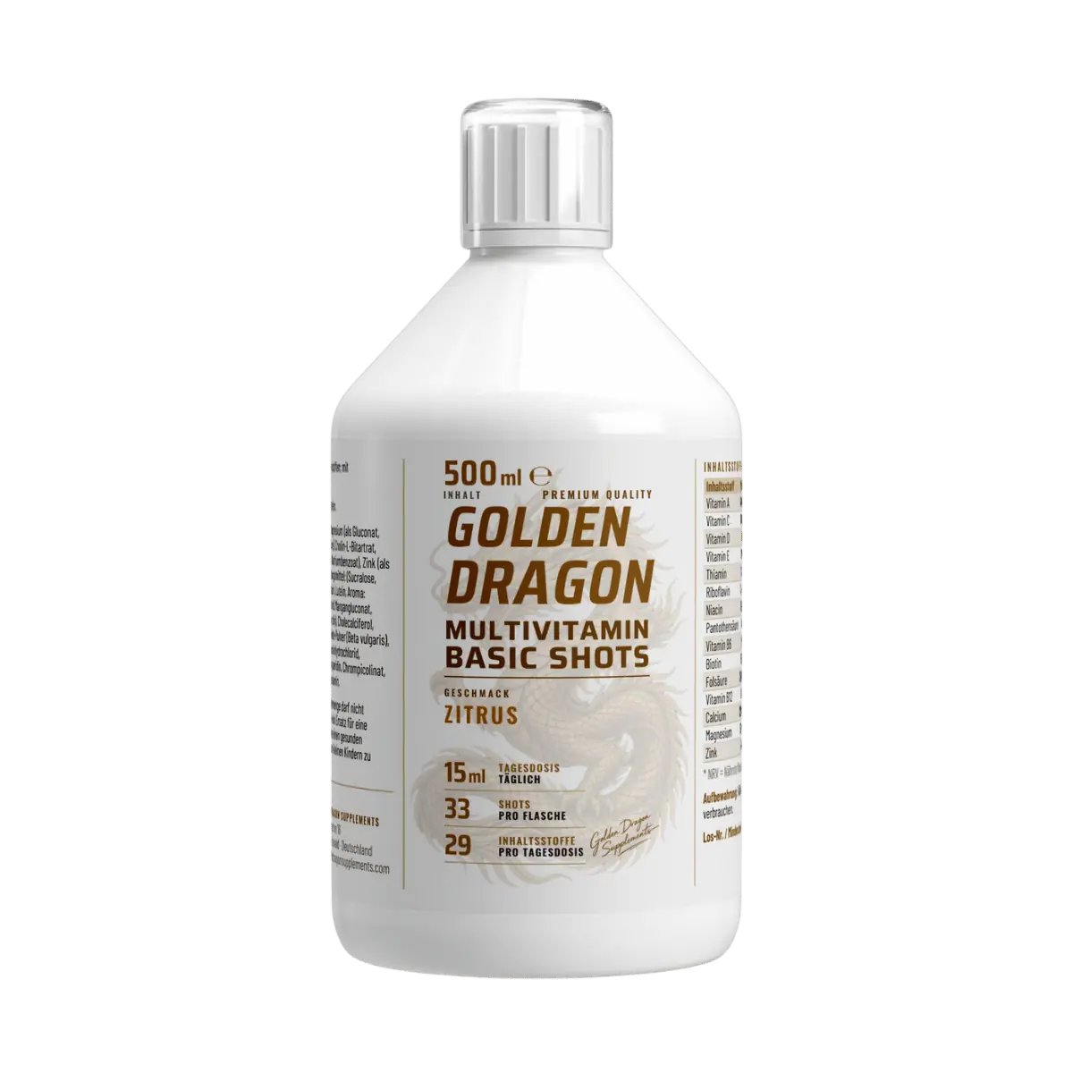 Golden Dragon MultiVitamin Basic Shots – Zitrus