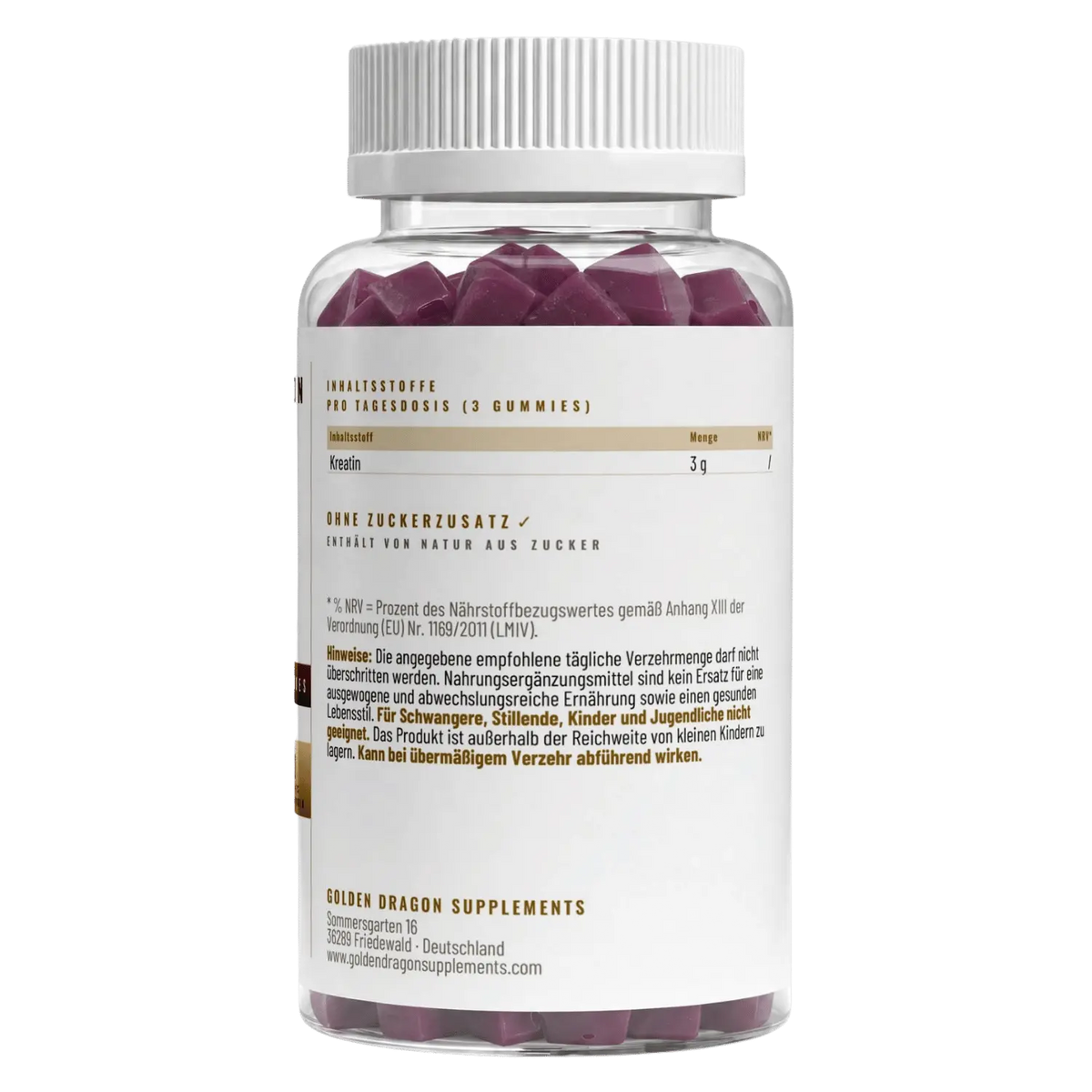 Golden Dragon Kreatin Gummies – Kirsch
