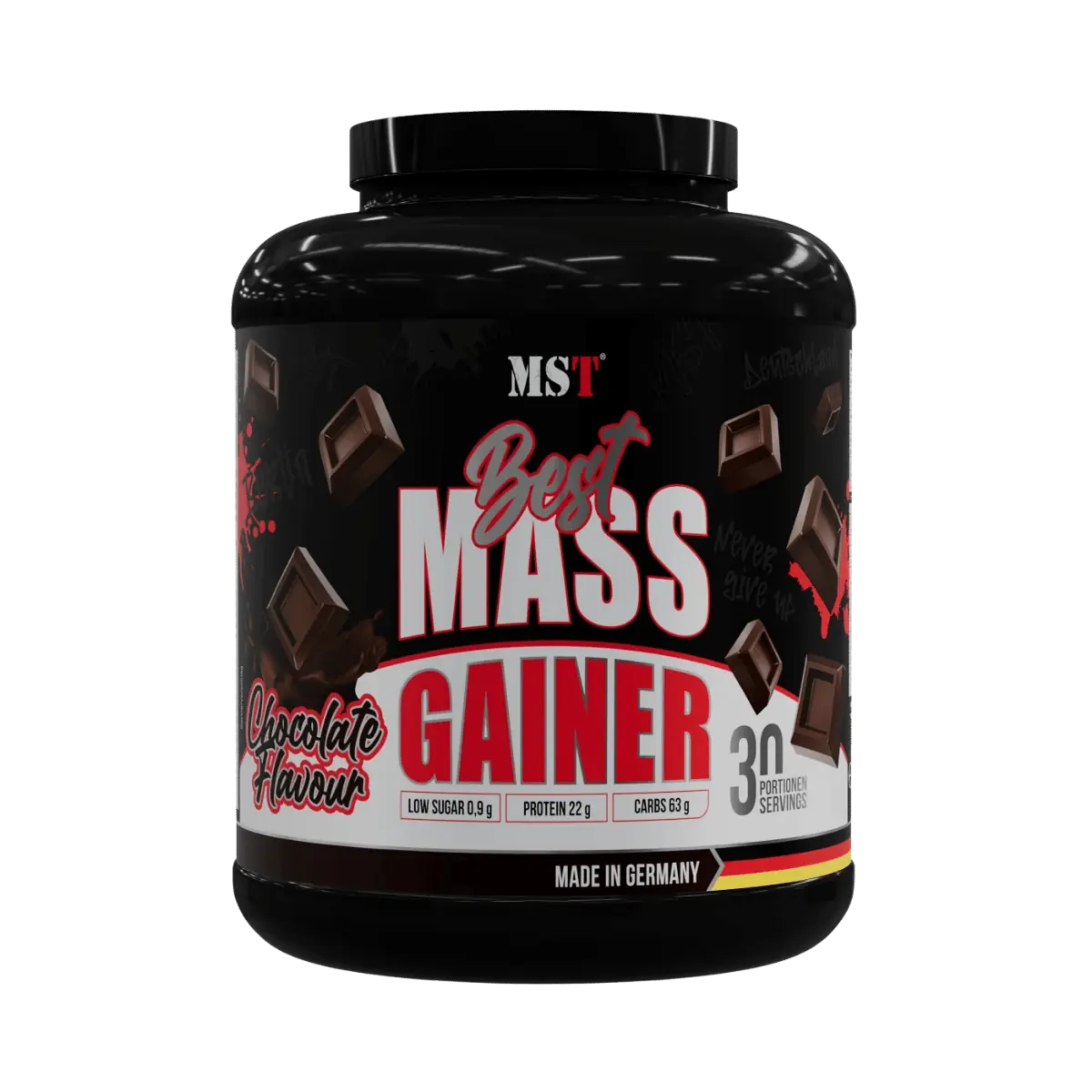 MST Best Mass Gainer Schokolade – Dose mit 3000 g, 30 Portionen