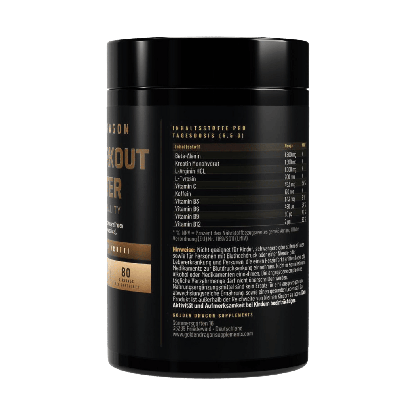 Golden Dragon Pre-Workout Booster Tutti Frutti 520 g