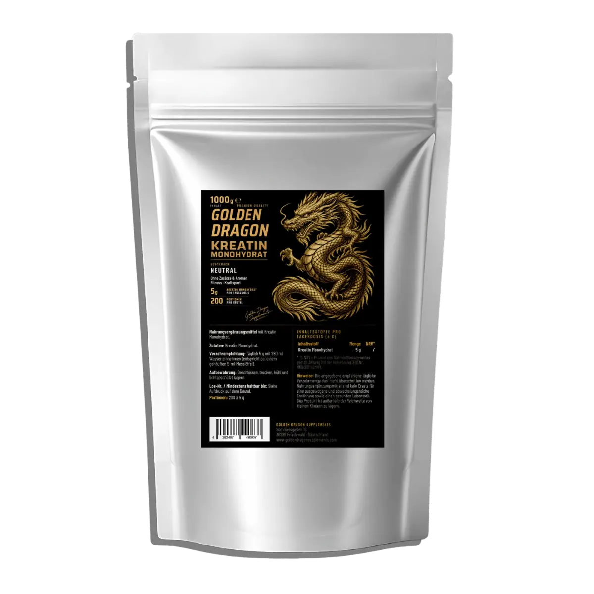Golden Dragon Kreatin Monohydrat Pulver