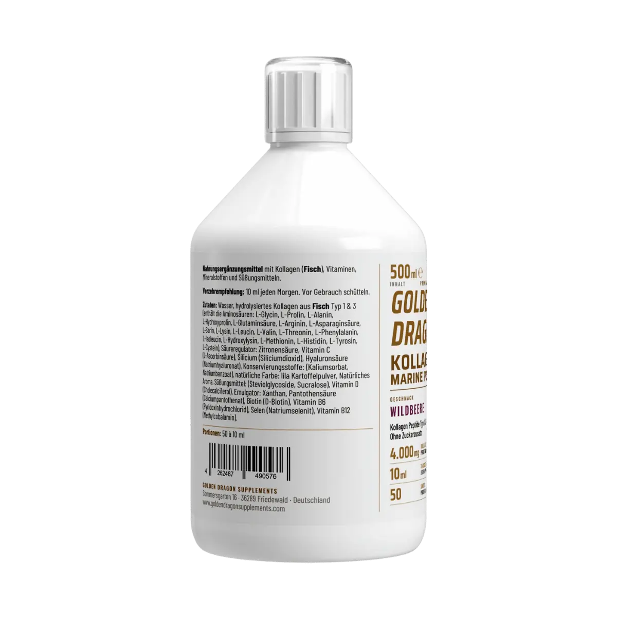 Golden Dragon Kollagen Marine PLUS+ Shots – Wildbeere