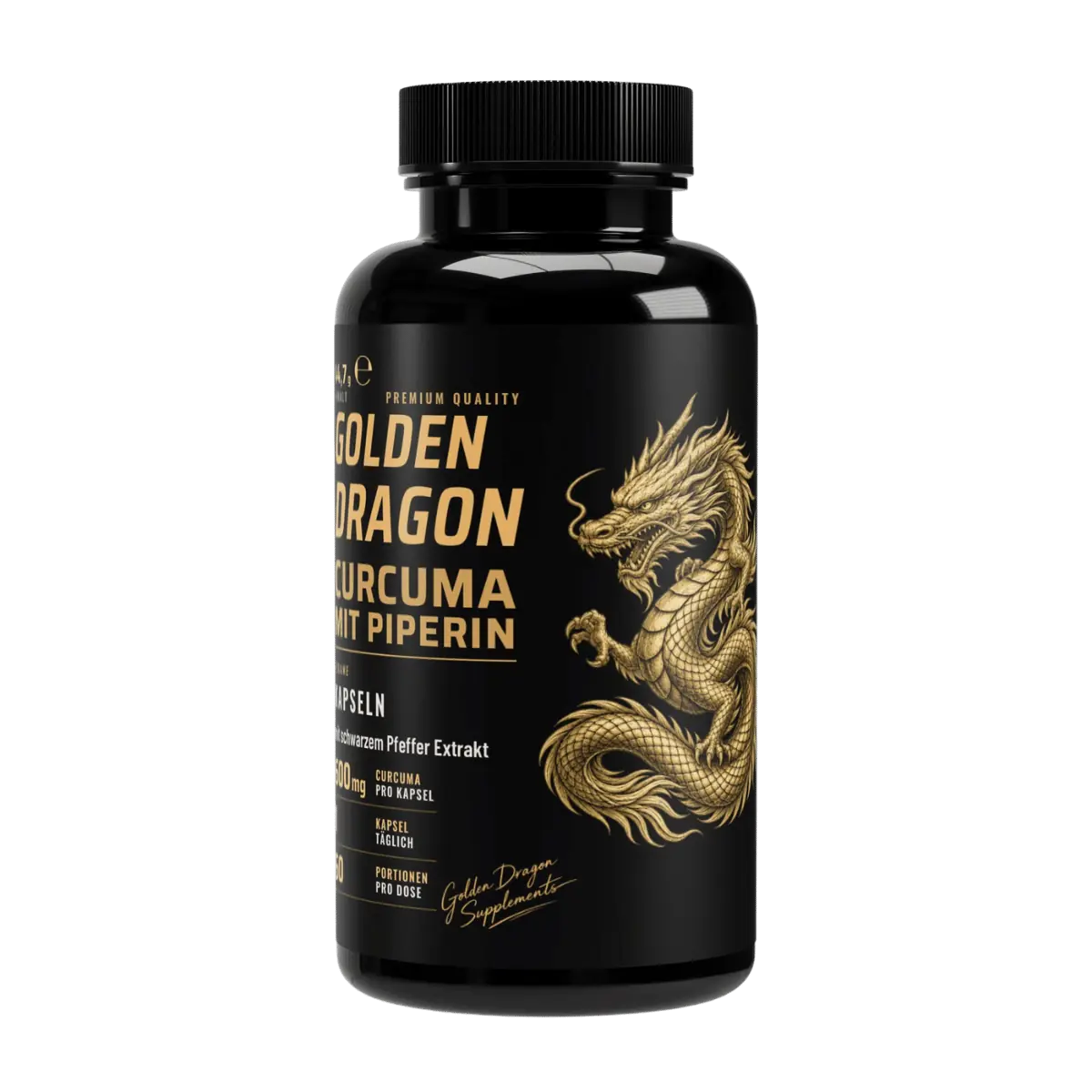 Golden Dragon Curcuma mit Piperin – 60 Kapseln