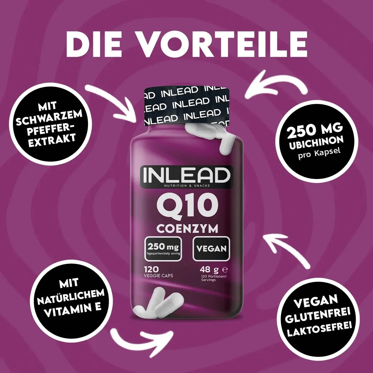 INLEAD Q10 Coenzym 120 Kapseln