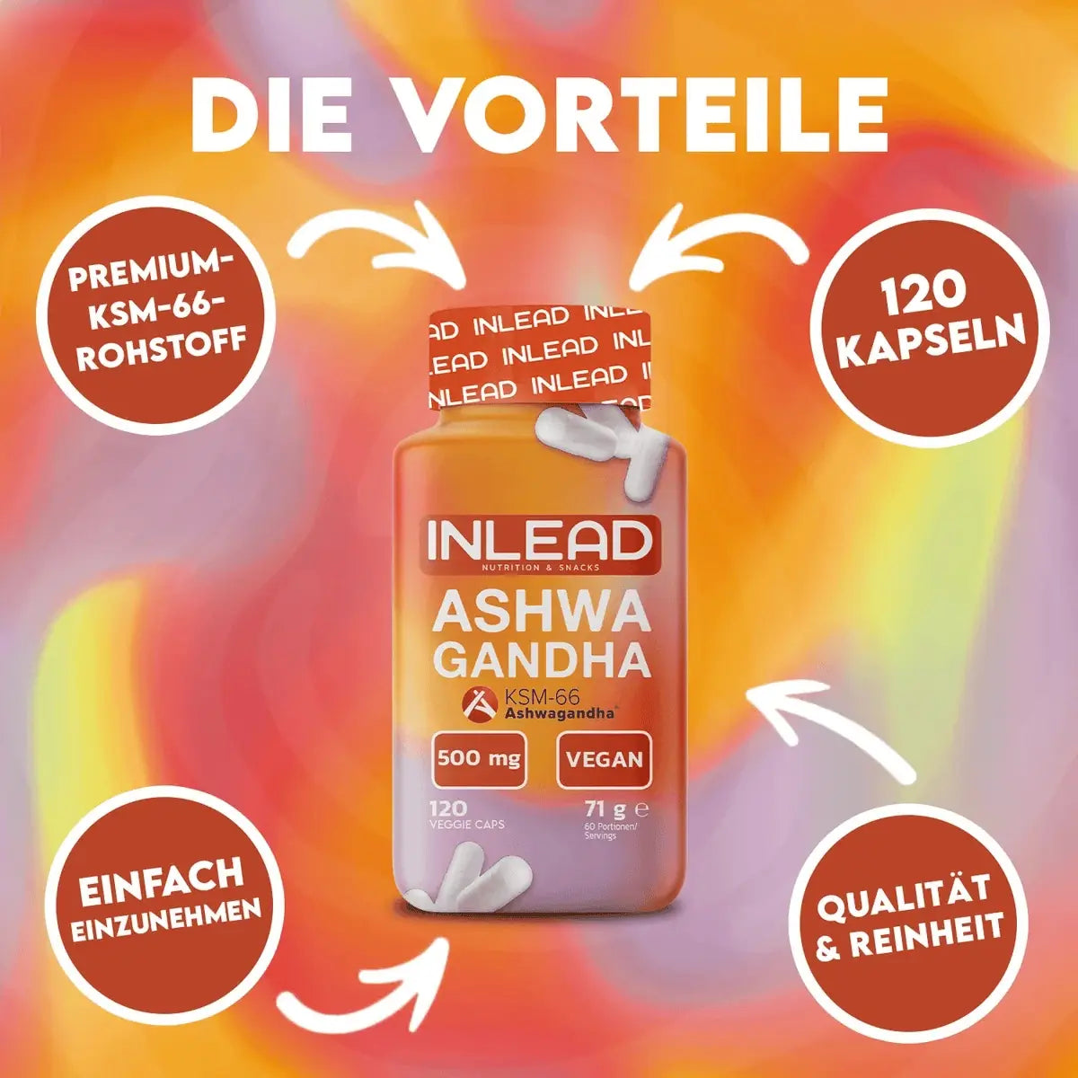INLEAD Ashwagandha KSM-66 120 Kapseln