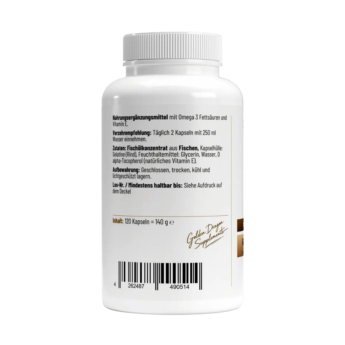 Golden Dragon Omega 3 Kapseln – Zutaten und Verzehrempfehlung