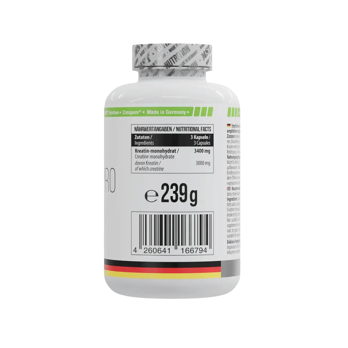 MST Creatine Pro Creapure® 180 Kapseln