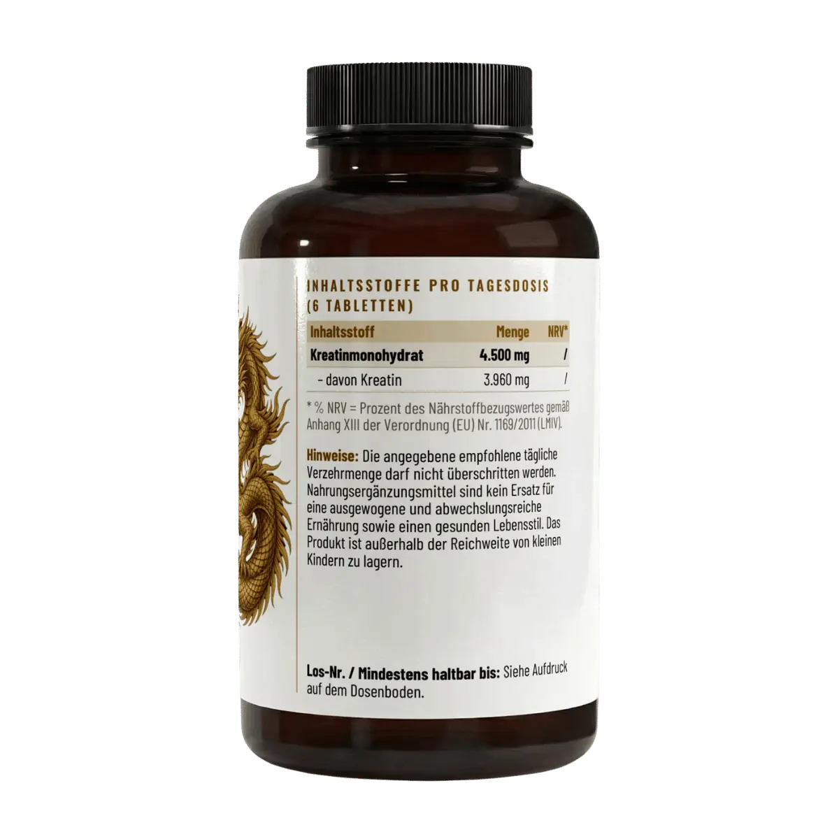 Golden Dragon Kreatinmonohydrat Tabletten – 180 Stück