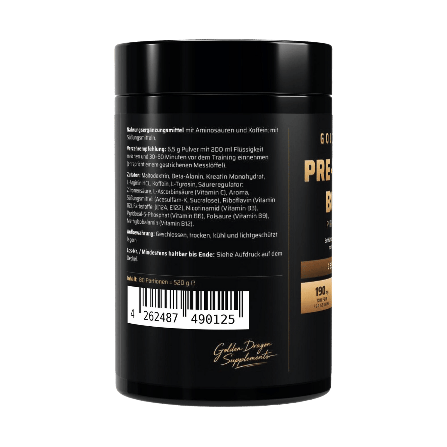 Golden Dragon Pre-Workout Booster Orange 520 g