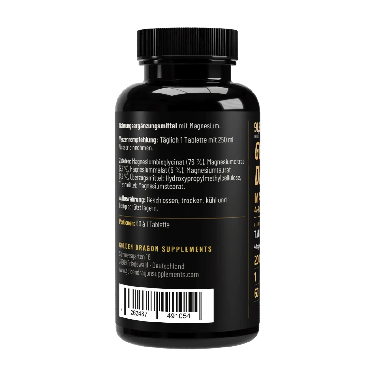 Golden Dragon 4-fach Magnesium Komplex – 60 Tabletten