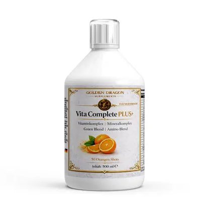 Golden Dragon Vita Complete PLUS+ 50 vegane Shots - Fresh Orange - 500ml