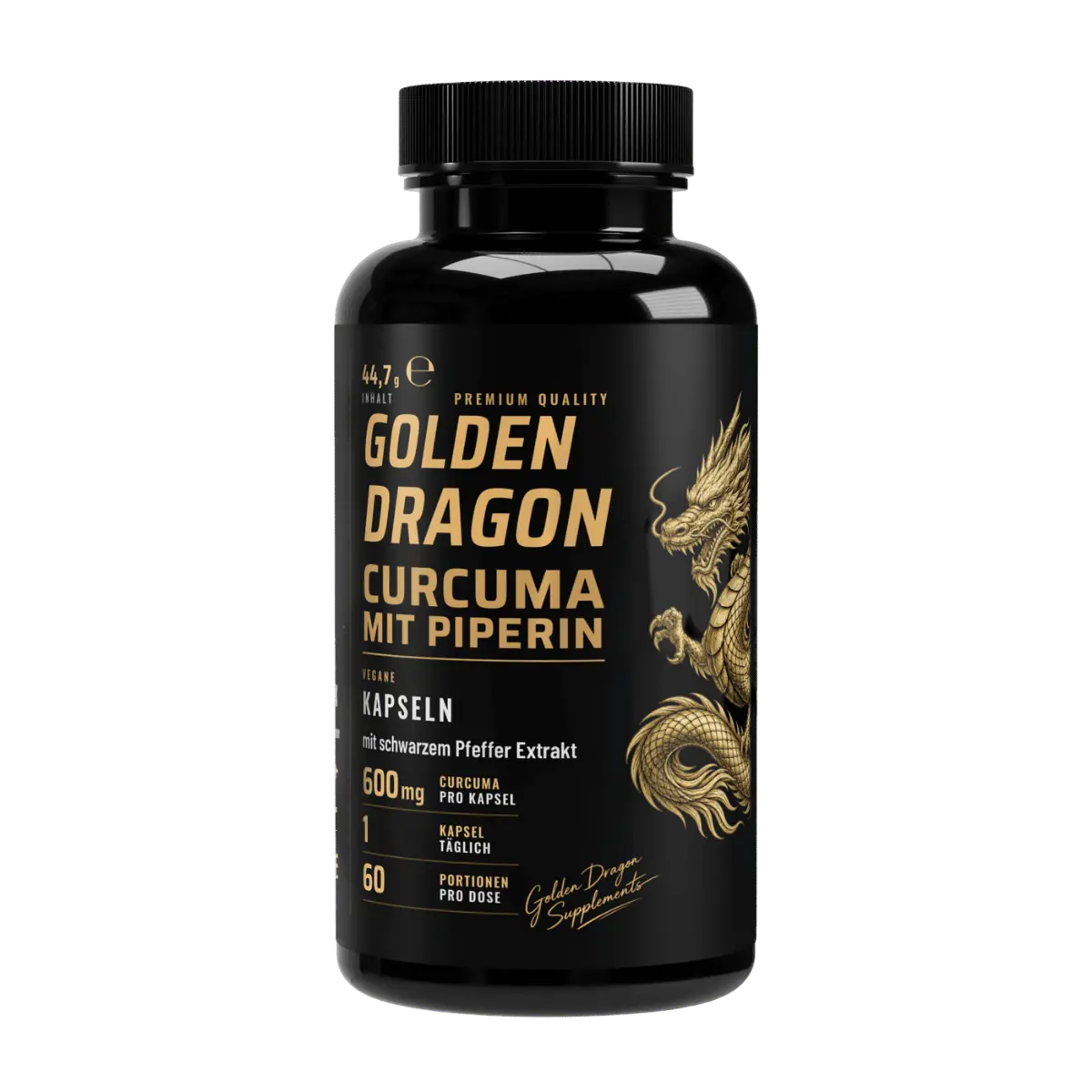 Golden Dragon Curcuma mit Piperin – 60 Kapseln