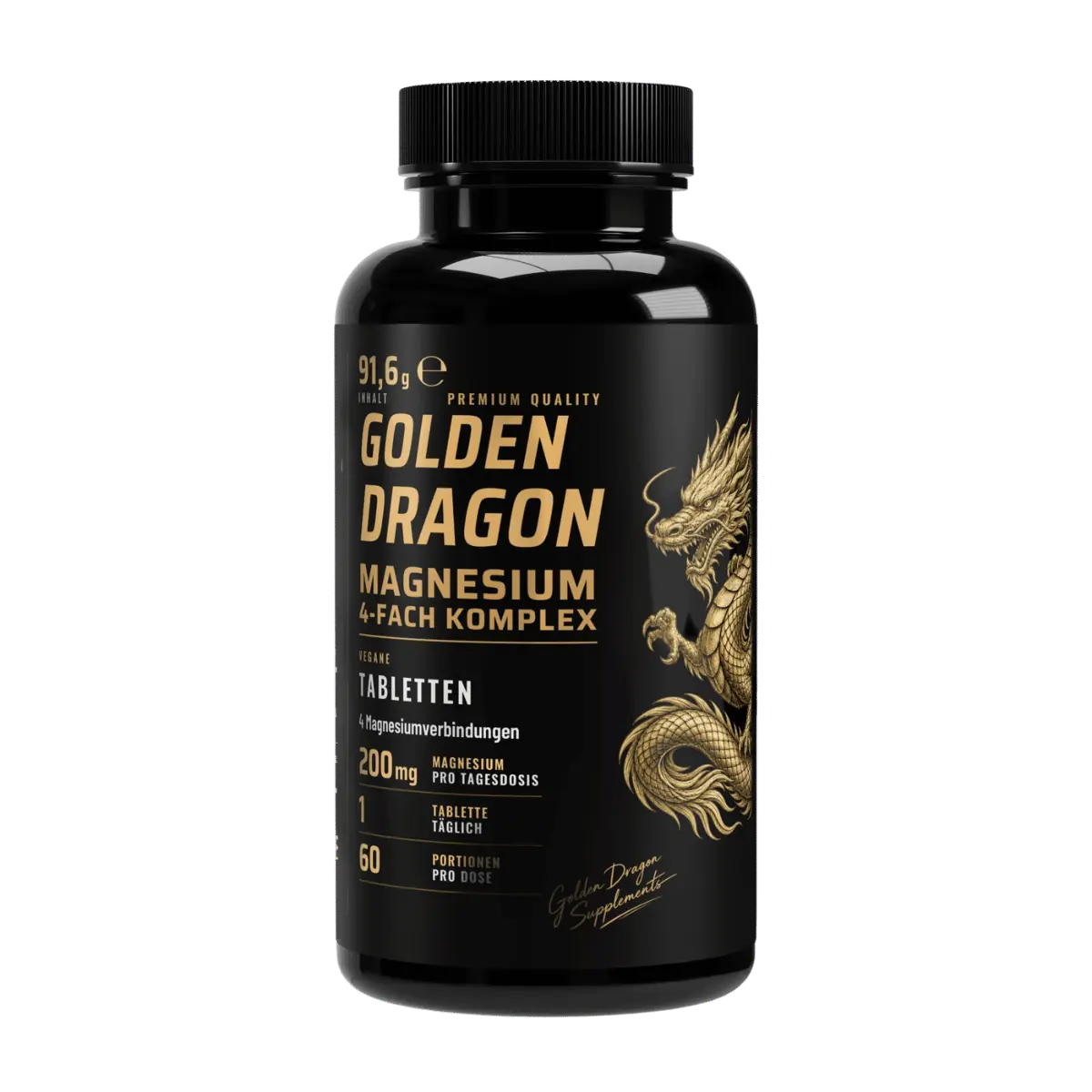 Golden Dragon 4-fach Magnesium Komplex – 60 Tabletten
