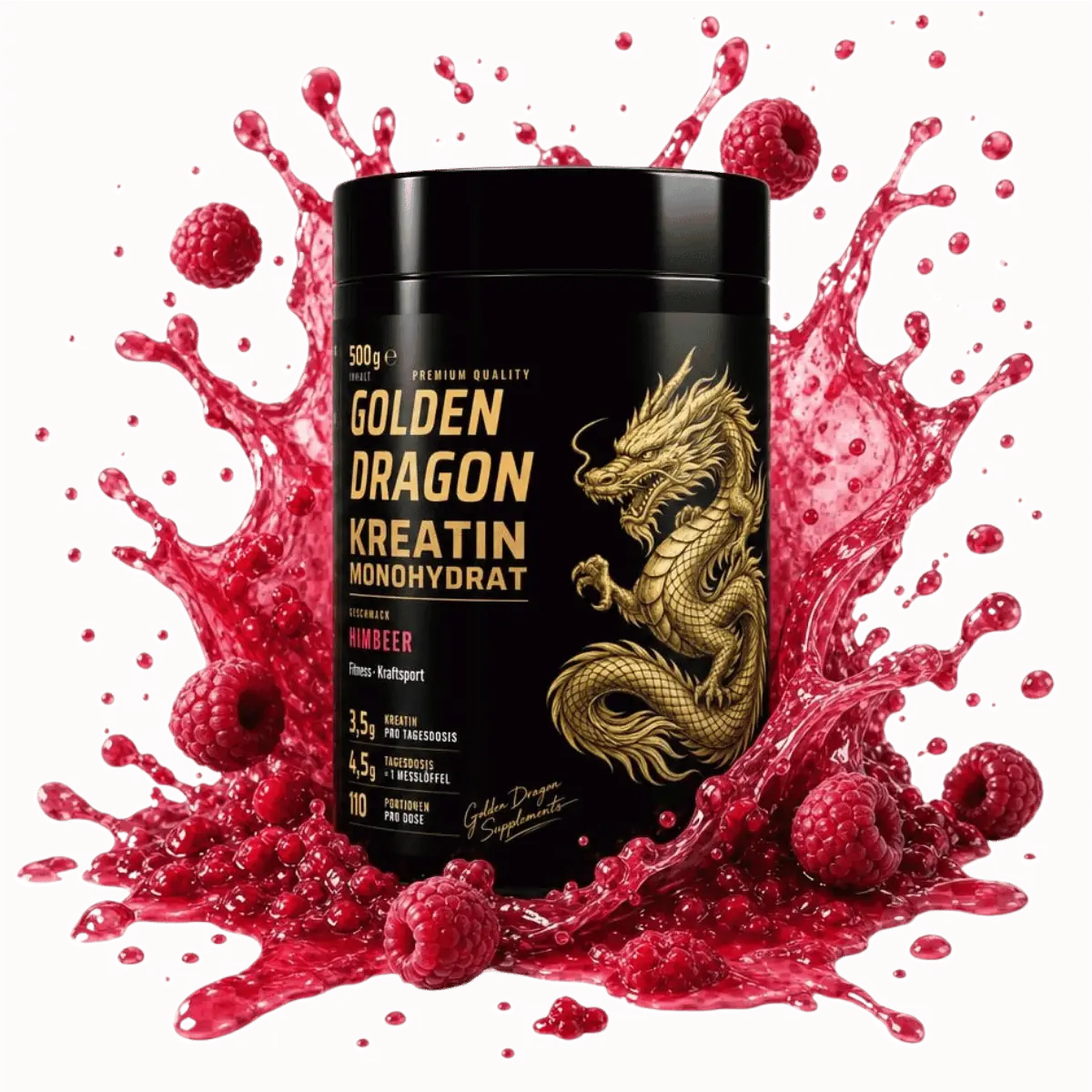 Golden Dragon Kreatin Monohydrat Himbeer