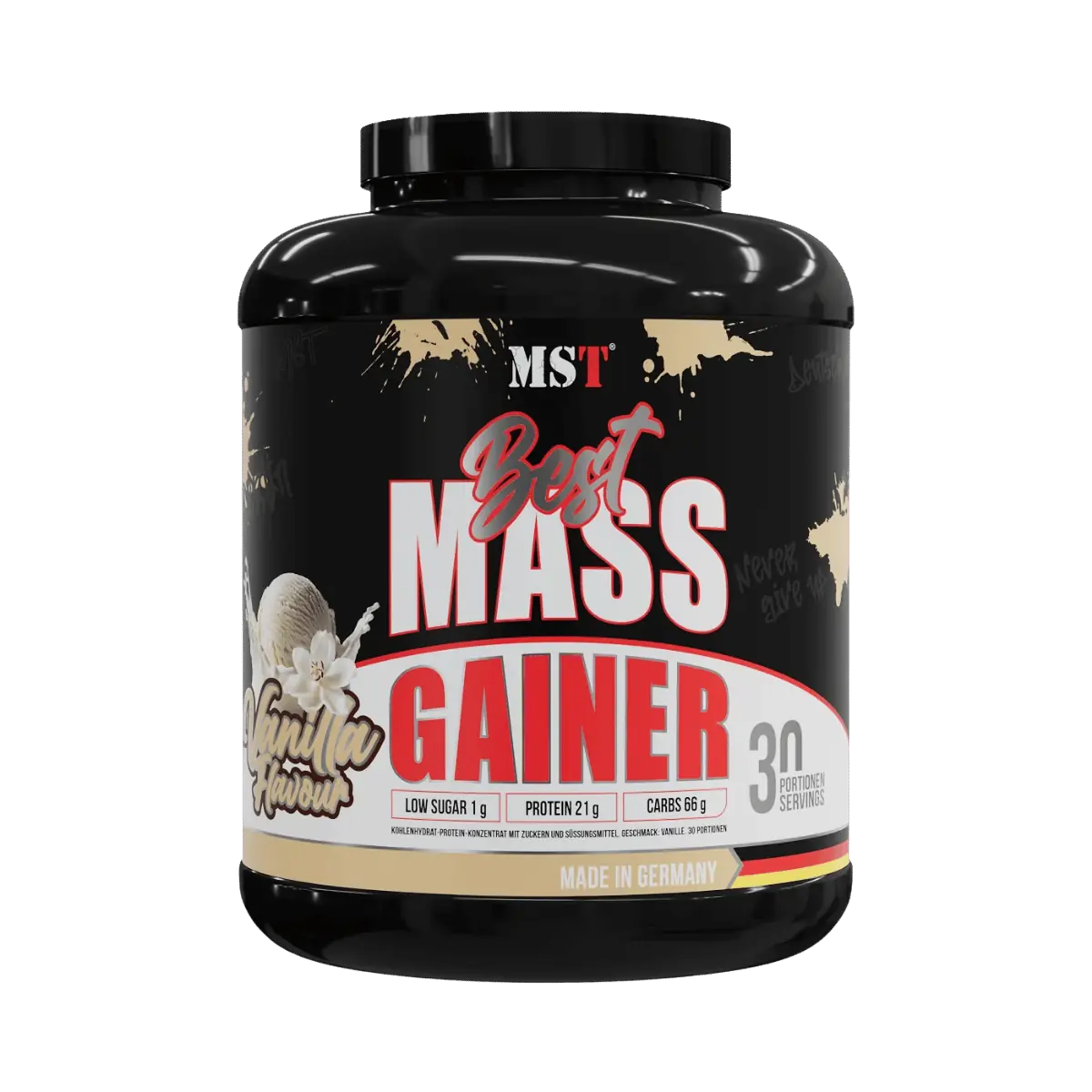 MST Best Mass Gainer Vanille – Dose mit 3000 g, 30 Portionen
