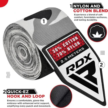 RDX 2.5m Kinder Handbandagen aus Baumwolle Nylon