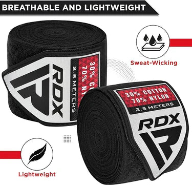 RDX 2.5m Kinder Handbandagen aus Baumwolle Nylon