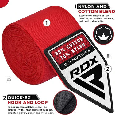 RDX 2.5m Kinder Handbandagen aus Baumwolle Nylon
