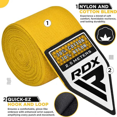 RDX 2.5m Kinder Handbandagen aus Baumwolle Nylon