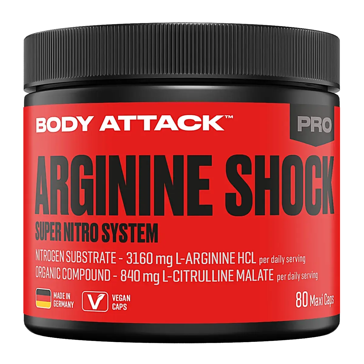 Body Attack Arginine Shock 80 Kapseln