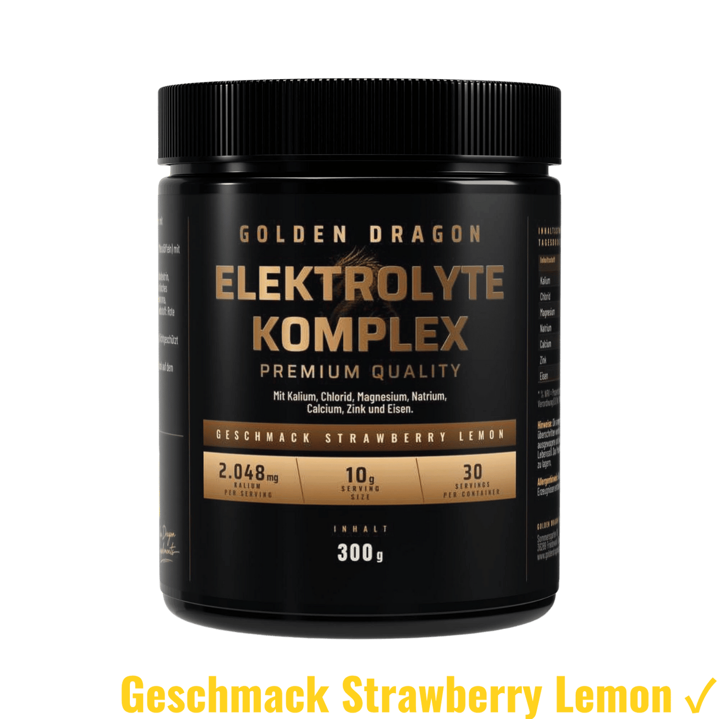 Golden Dragon Elektrolyte Komplex Strawberry Lemon 300 g