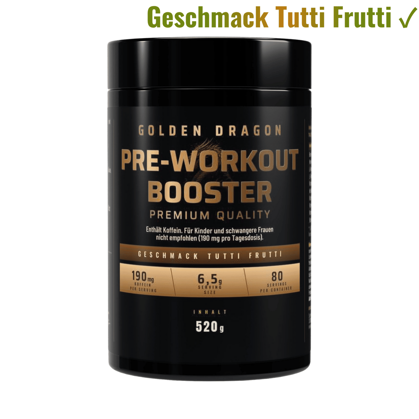 Golden Dragon Pre-Workout Booster Tutti Frutti 520 g
