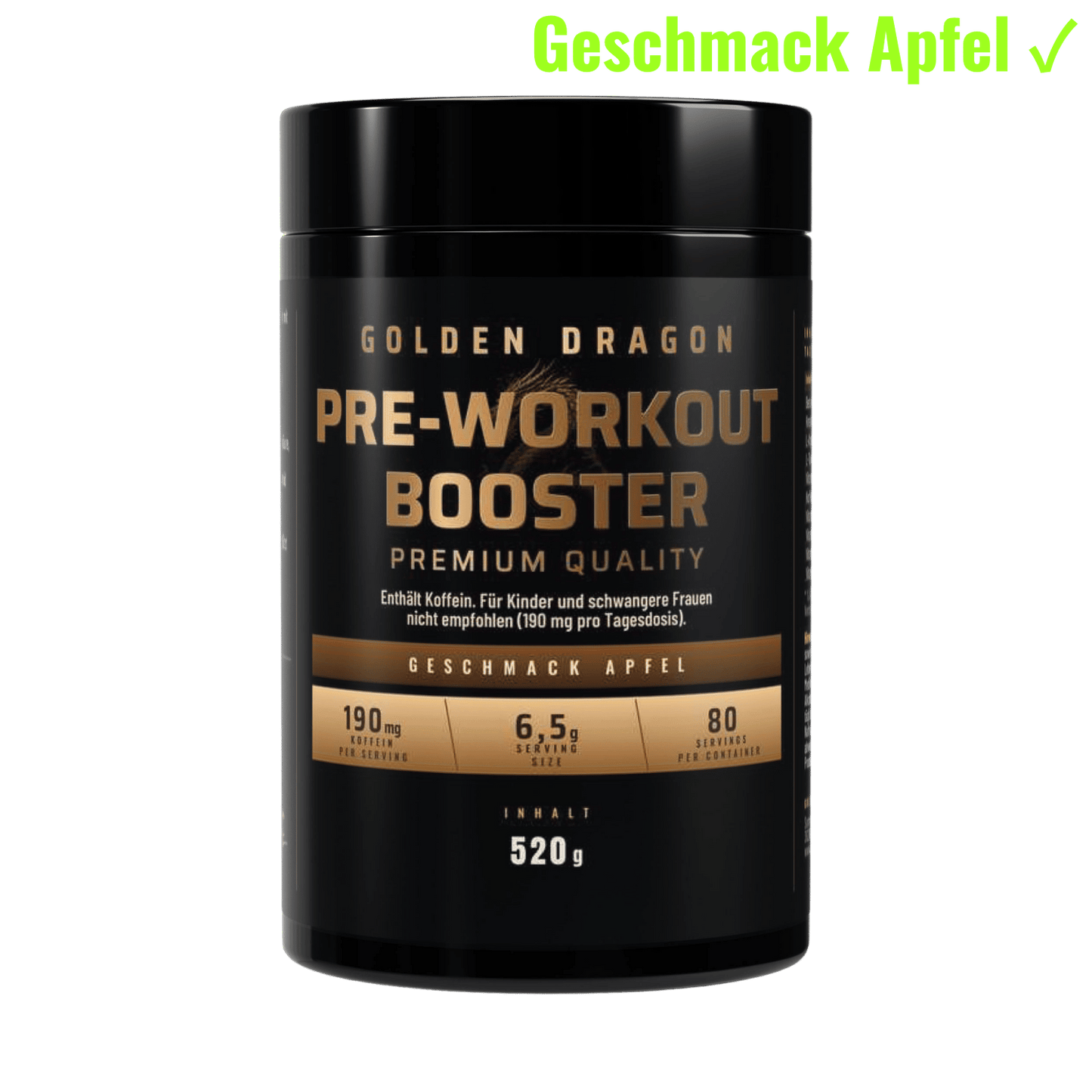 Golden Dragon Pre-Workout Booster Apfel 520 g