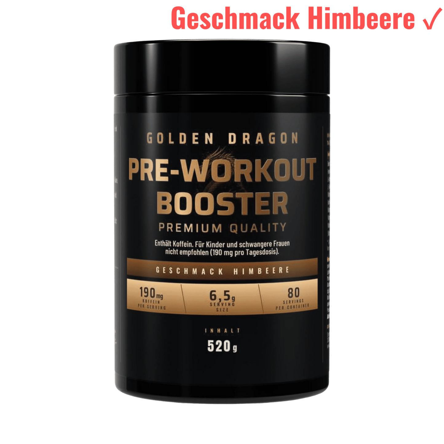 Golden Dragon Pre-Workout Booster Himbeere 520 g