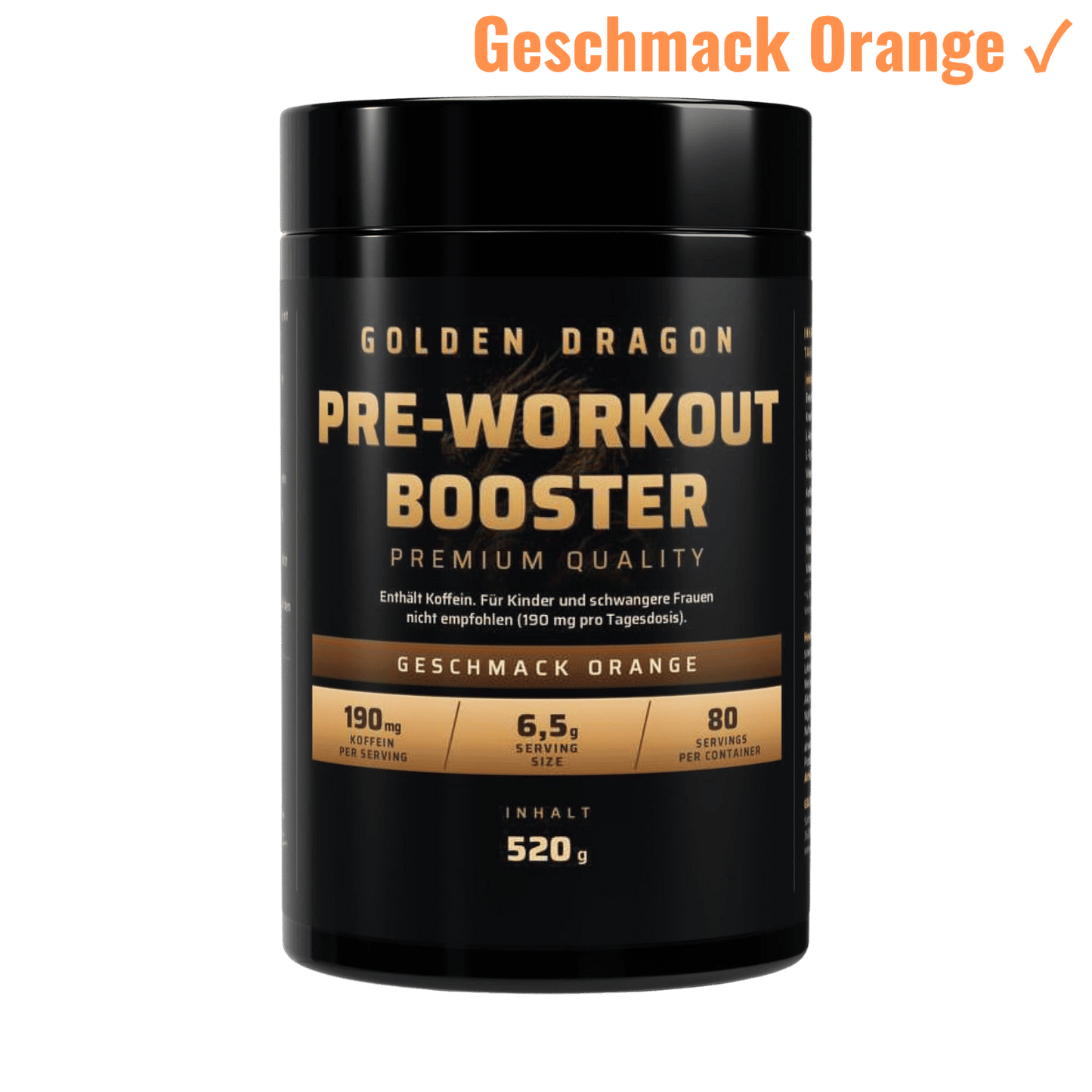 Golden Dragon Pre-Workout Booster Orange 520 g