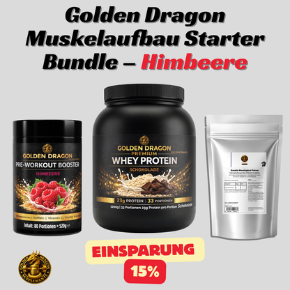 Golden Dragon Muskelaufbau Starter Bundle – Himbeere
