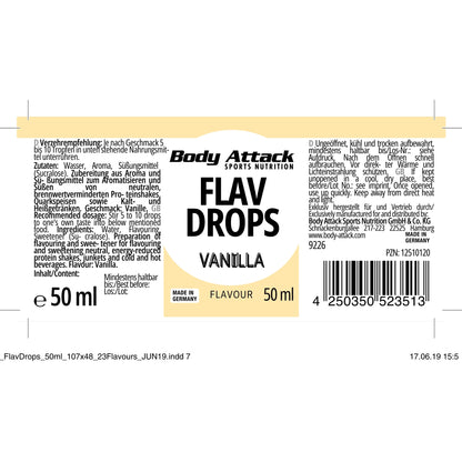 Body Attack Flavour Drops 50ml
