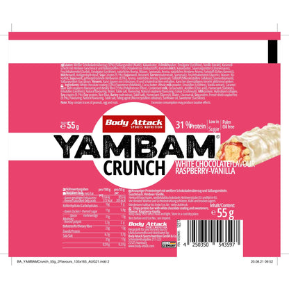 Body Attack YAMBAM CRUNCH Protein Riegel (15x55g)