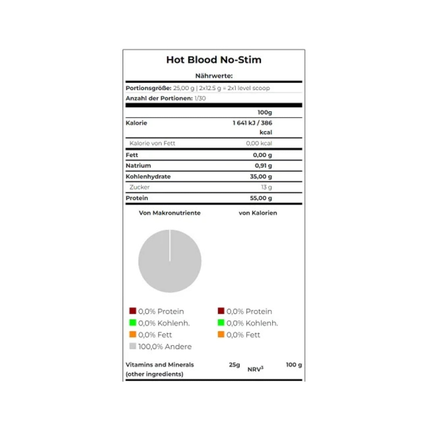 Scitec Hot Blood No-Stim 375g