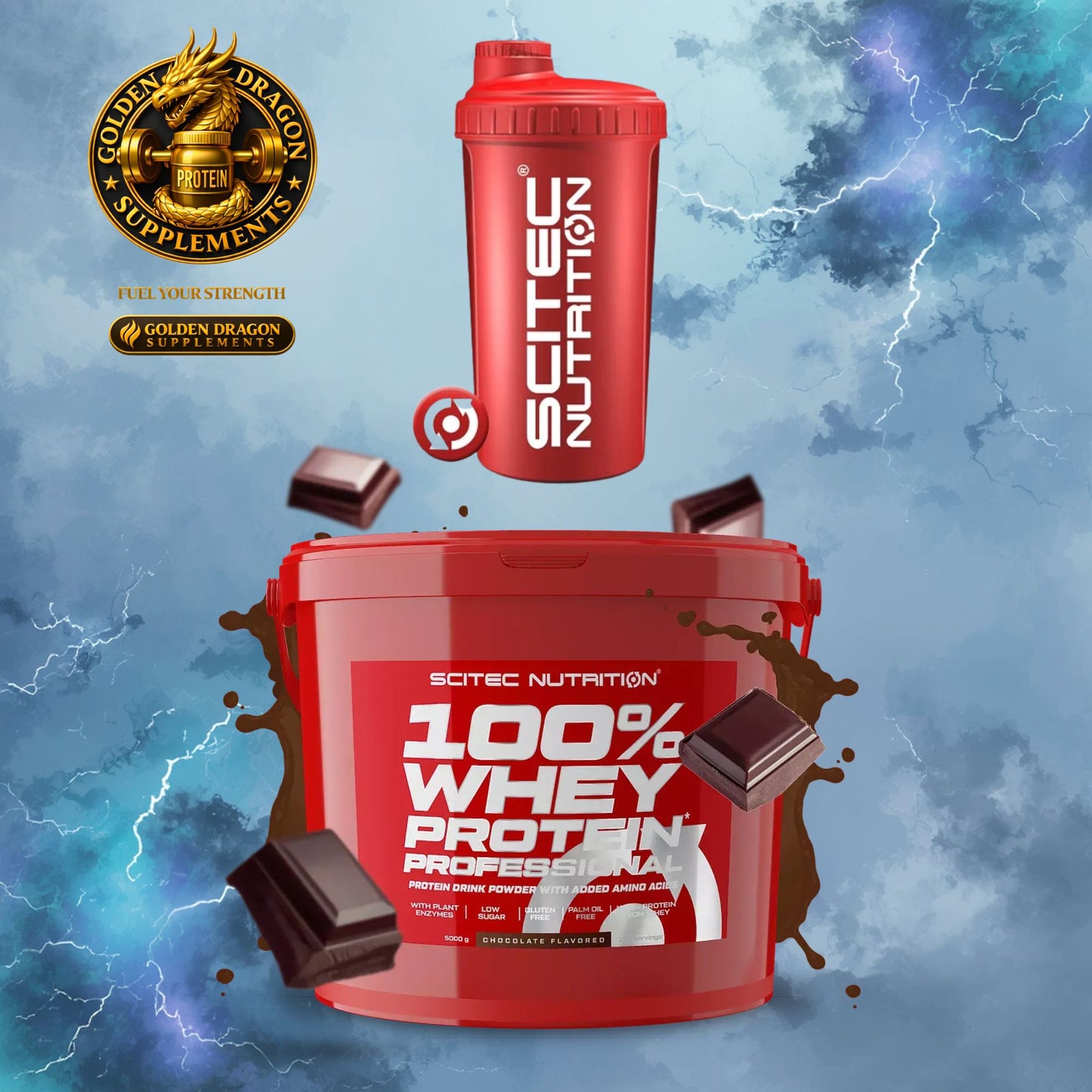 Scitec 100% Whey Professional 5000g + Scitec Shaker 700ml